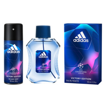 Combo Nước Hoa và Xịt Khử Mùi Adidas Champions Victory Edition